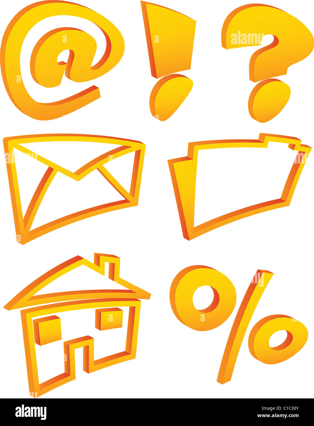 Picture set of commonly used icon on the web site, vector Stock Photo ...