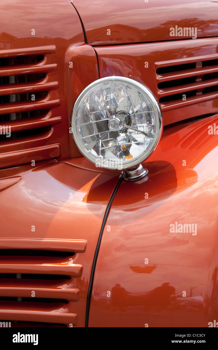Headlight from a classic car Stock Photo - Alamy