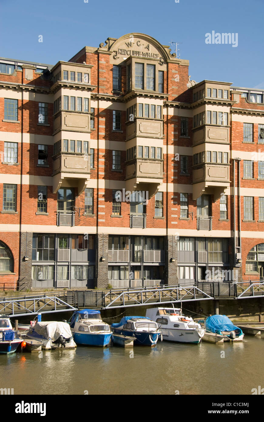 Historic buildings in Bristol Harbour, Redcliffe Wharf, Bristol, UK