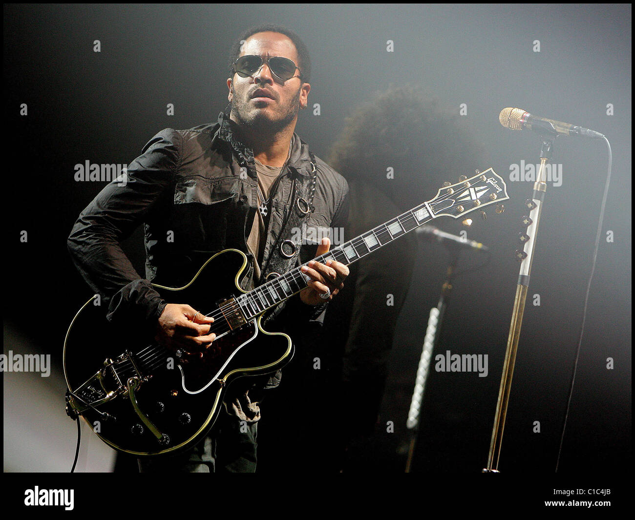 Lenny Kravitz before performing a special private live concert in Paris