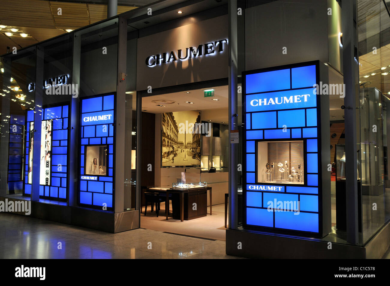 luxury store, Chaumet,  terminal 2,  Roissy airport,  France Stock Photo