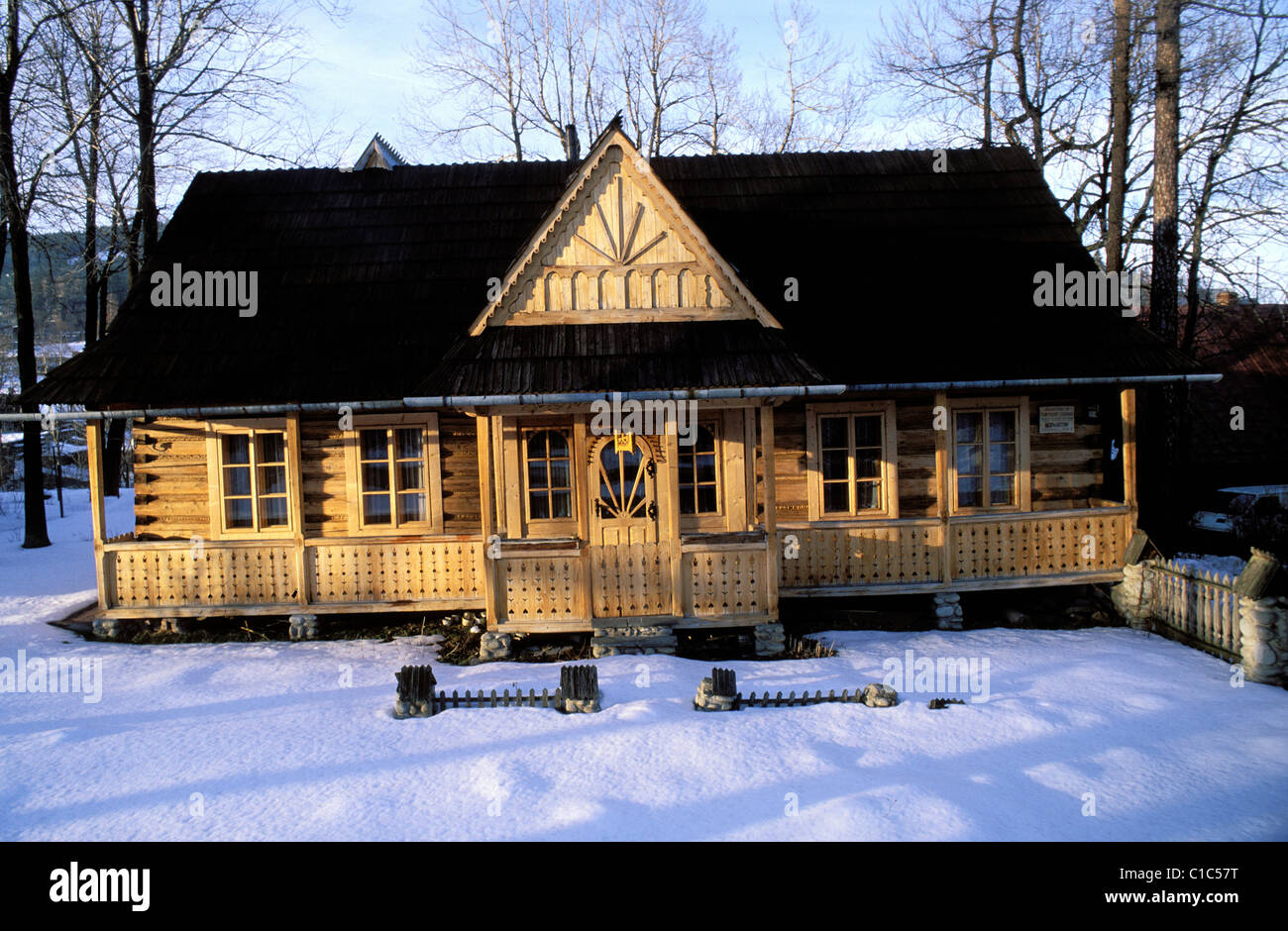Poland, South region, traditionnale wood architecture Stock Photo Alamy