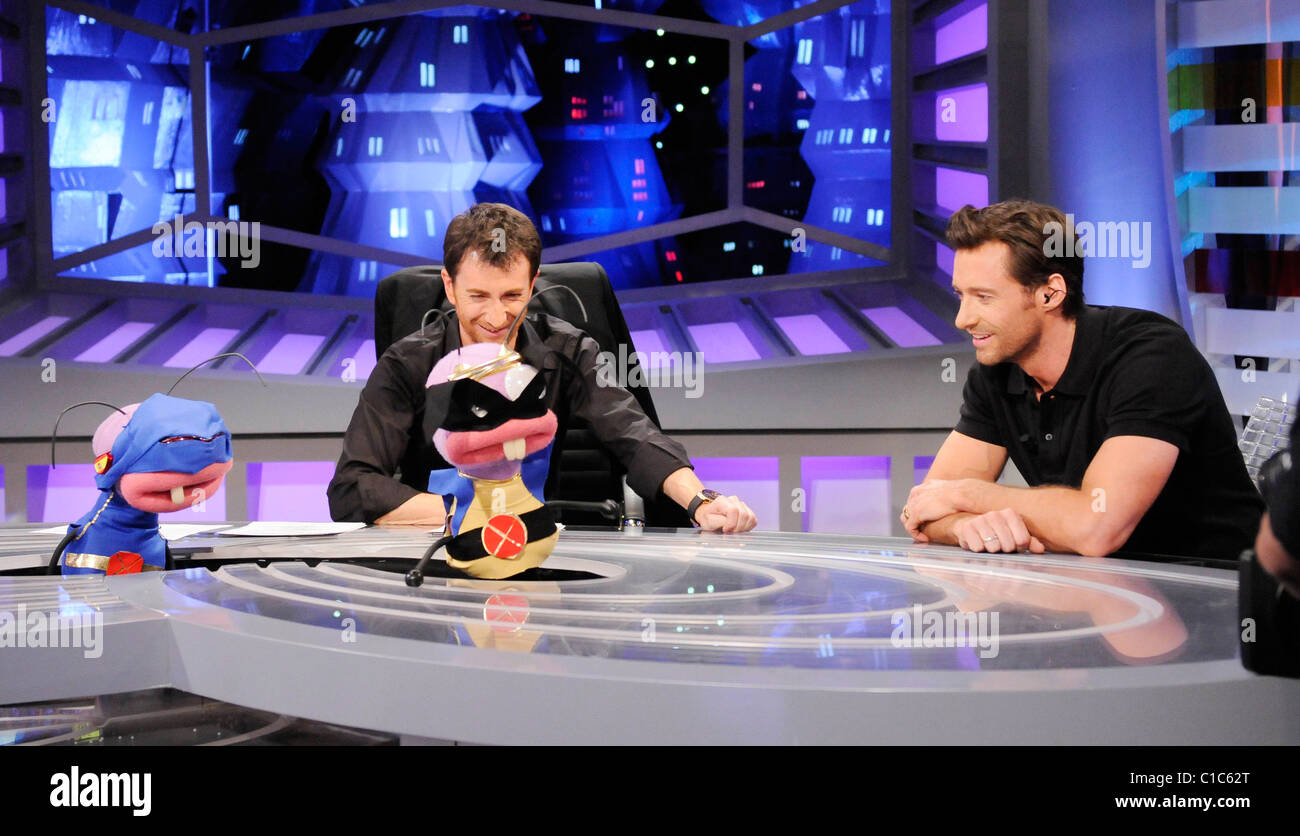 Hugh Jackman appears on Spanish TV Madrid, Spain - 14.04.09 Stock Photo -  Alamy