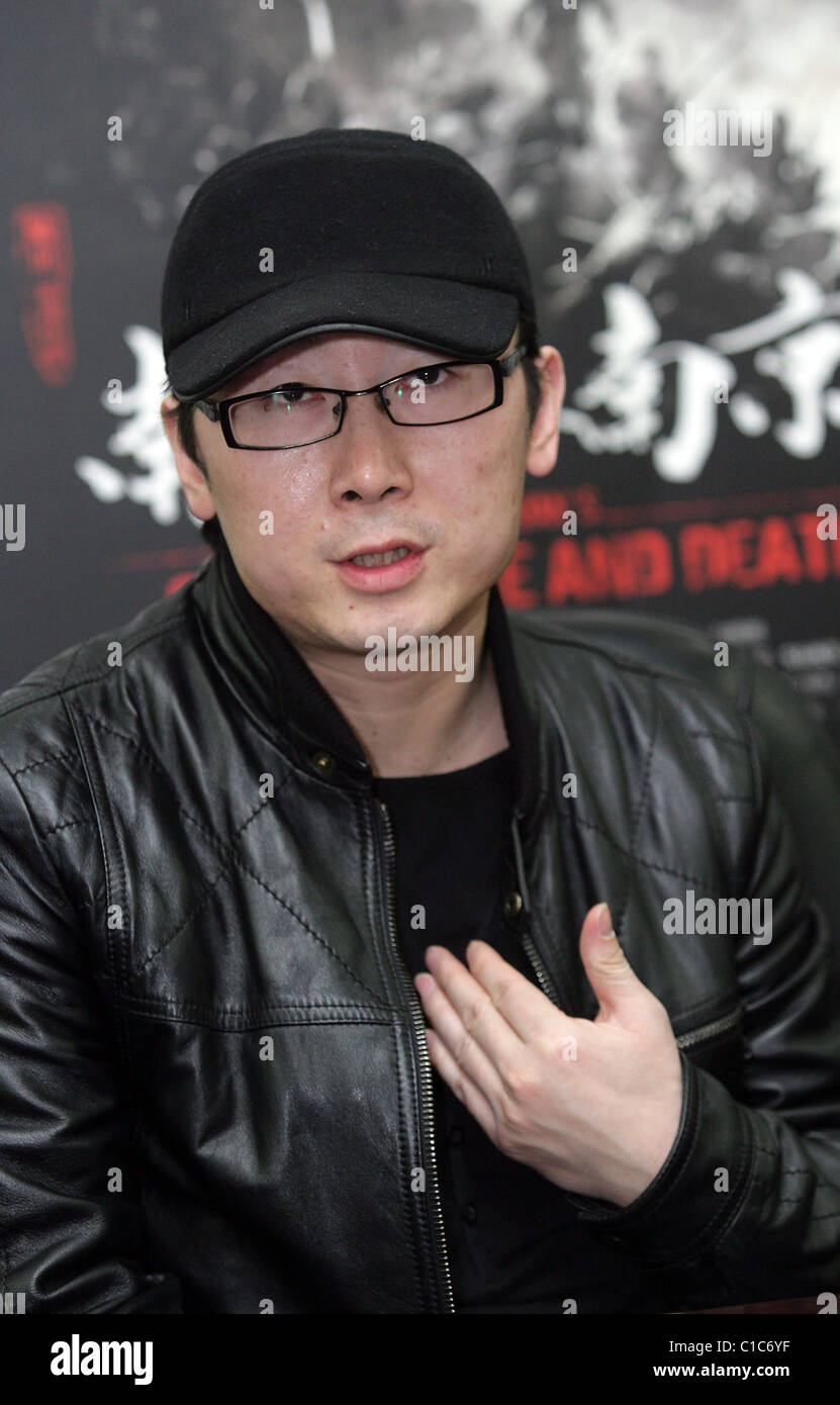 Director Lu Chuan  attends a press conference for the film 'City of Life And Death' (Nanjing! Nanjing!) Beijing, China - 030409 Stock Photo
