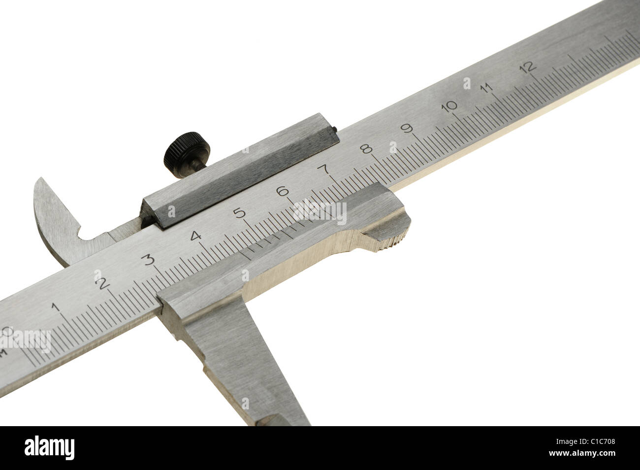 Caliper. Device used to measure the distance between two symmetrically opposing sides Stock Photo
