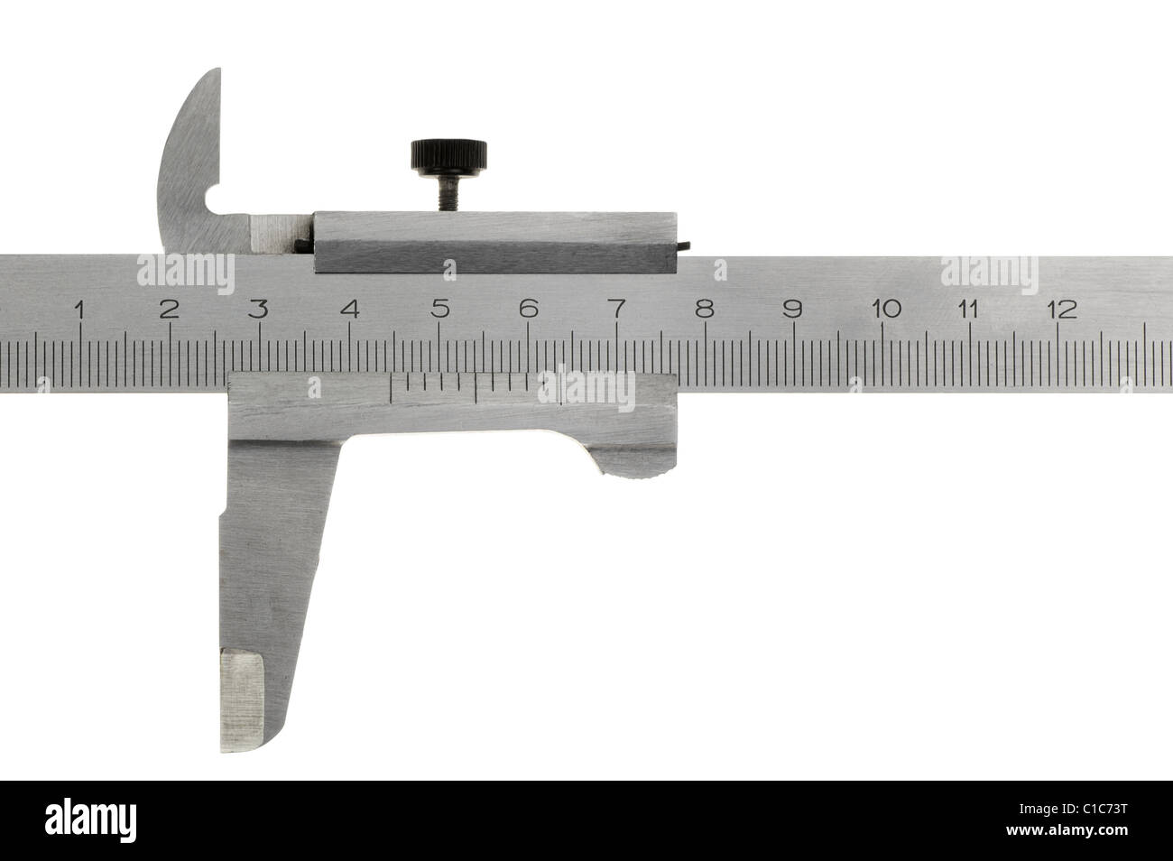 Caliper. Device used to measure the distance between two symmetrically opposing sides Stock Photo