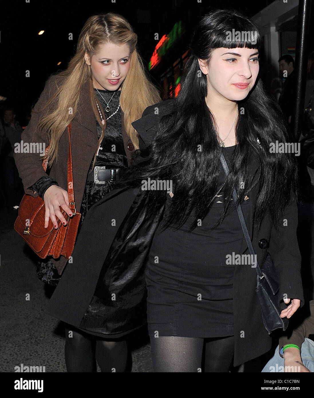 Peaches Geldof spends an evening out at various locations in London