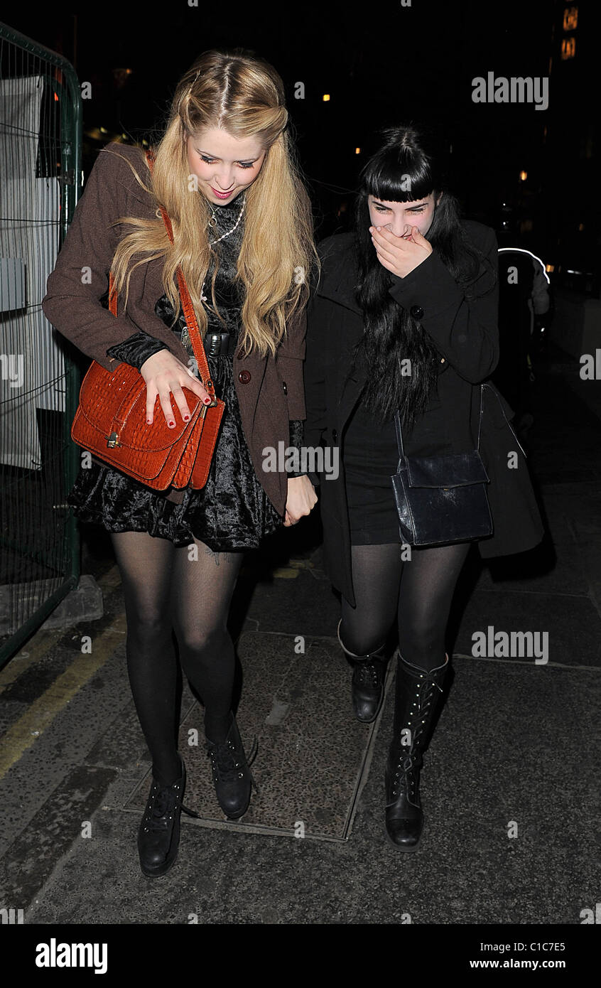 Peaches Geldof spends an evening out at various locations in London ...