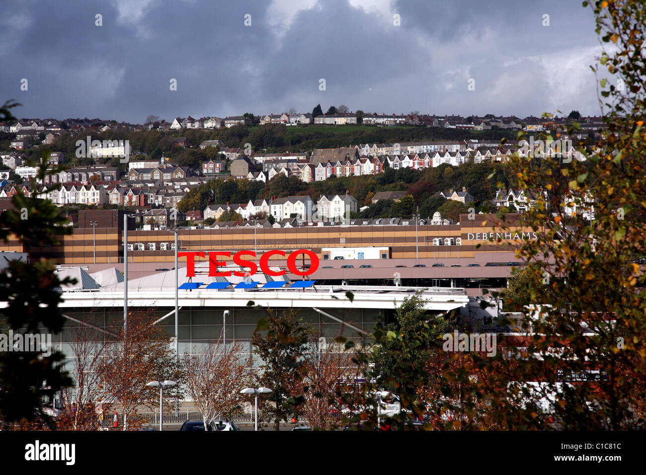 One of the seven branches of Tesco within the City of Swansea, seen