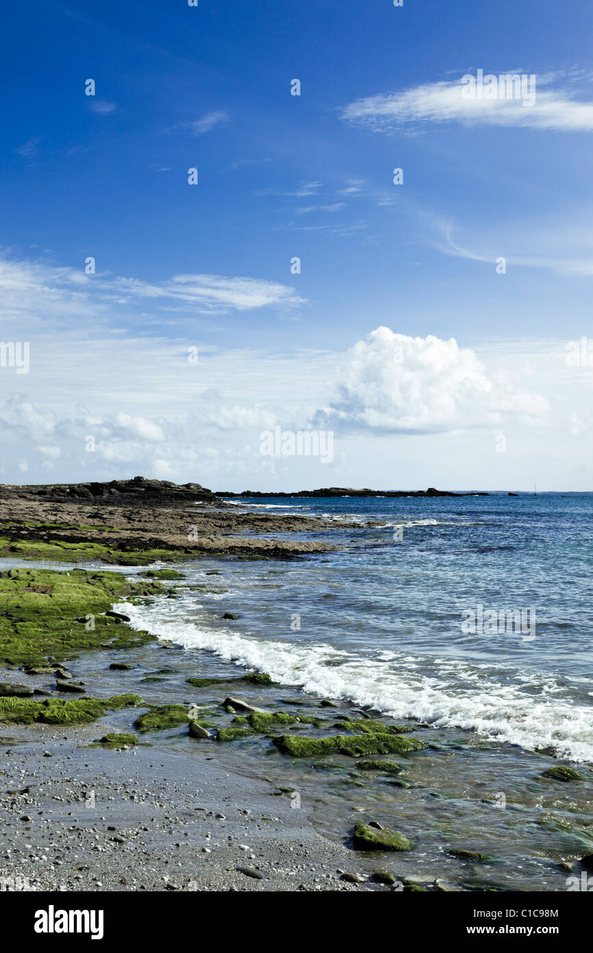 Beach on the Quiberon Peninsula, Morbihan, Brittany France Europe Stock ...