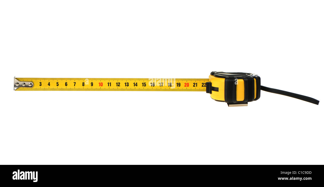 Tailors tape measure cut out on a white background. Yellow measuring tape  Stock Photo - Alamy