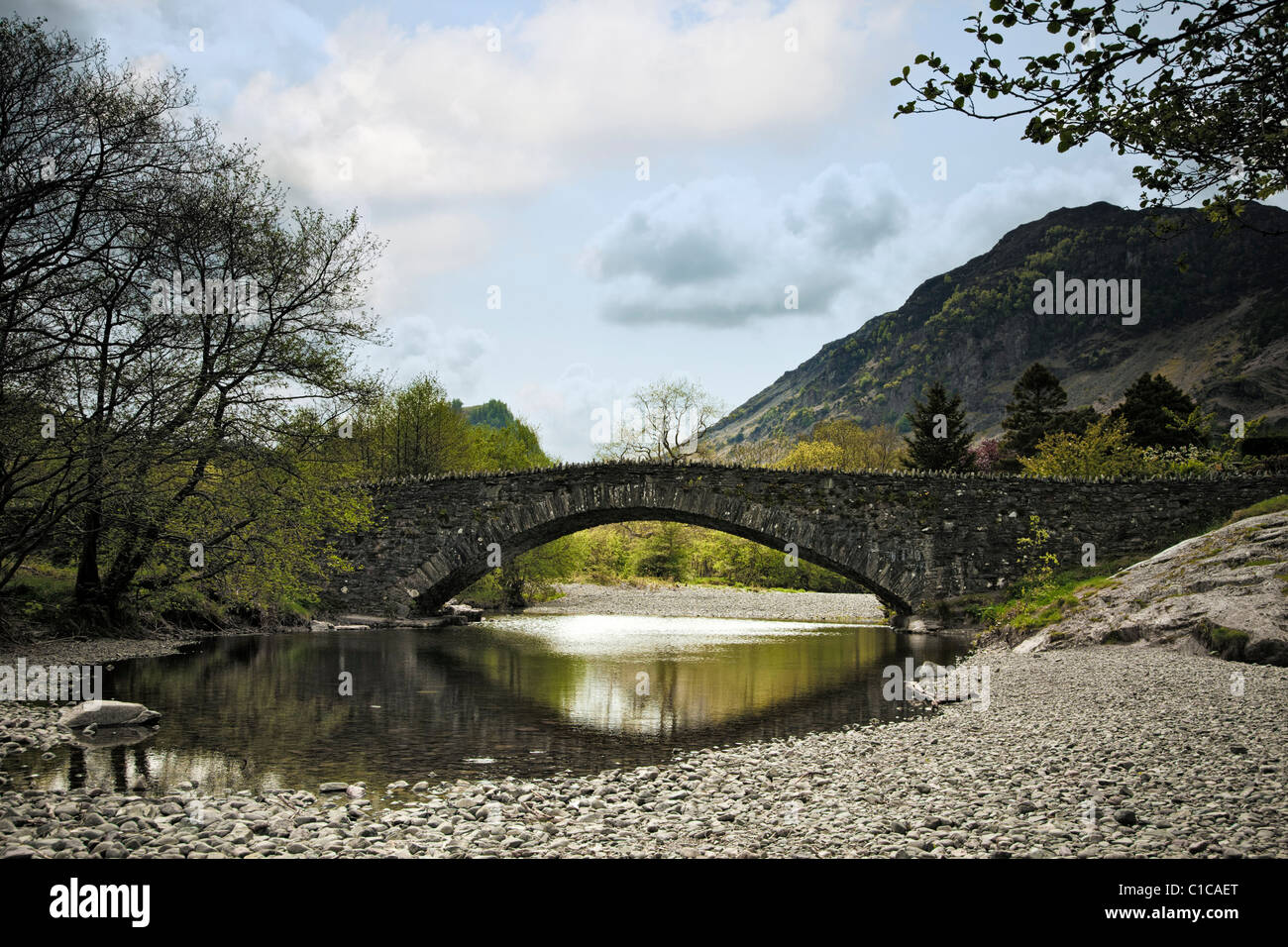The bridge at Grange in Borrowdale, The Lake District, Cumbria, England, UK Stock Photo