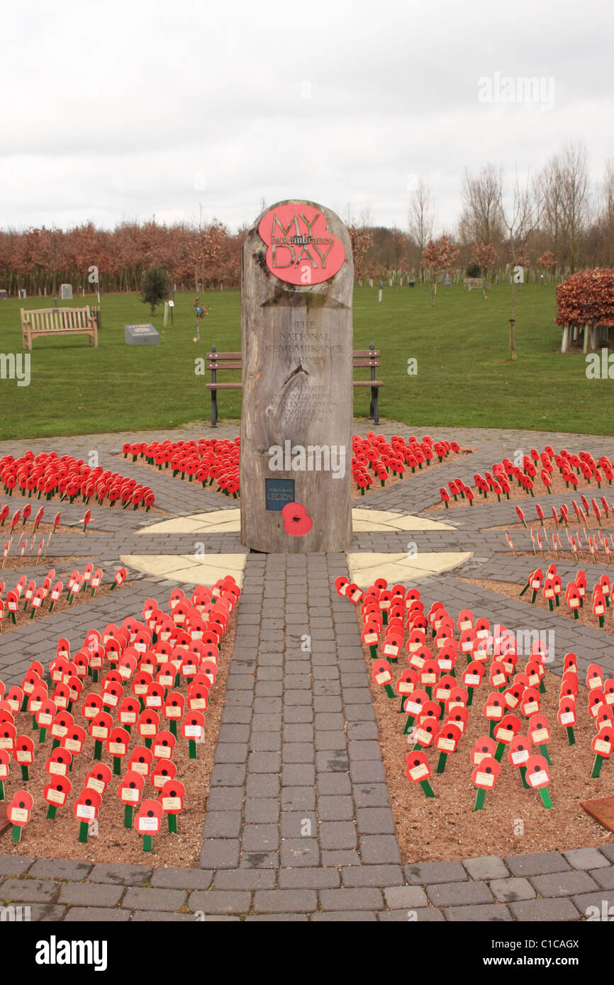The Royal British Legion "My Remembrance Day" Memorial at the National  Memorial Arboretum Alrewas UK Stock Photo - Alamy