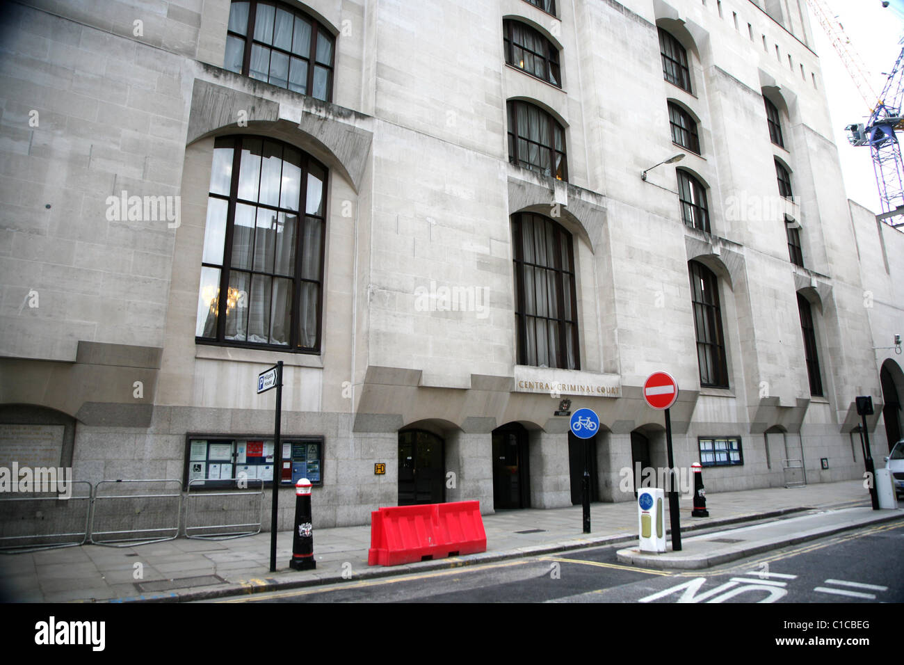 General View gv of the Central Criminal Court aka The Old Bailey in London, England. Stock Photo