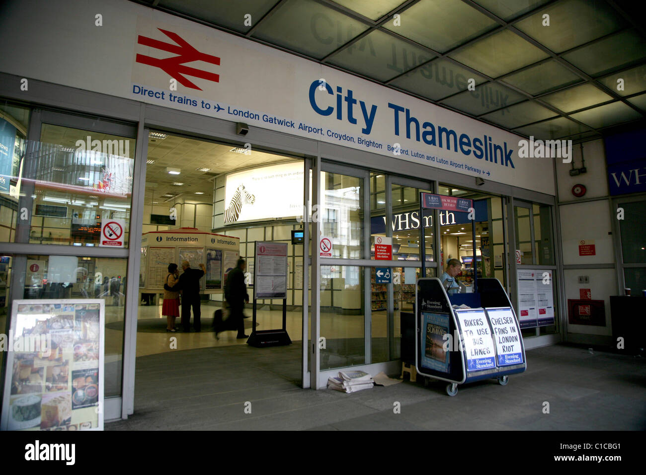 General View gv of City Thameslink Railway station in London, England. Stock Photo
