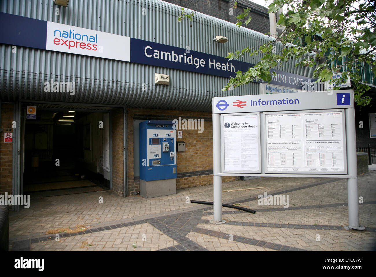 General View GV of Cambridge Heath Railway Station in Bethnal Green, London, England. Stock Photo