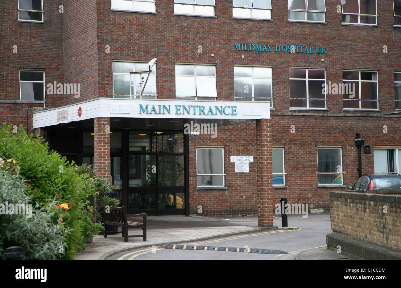 General View GV of Mildmay Hospital in Shoreditch, London, England. Stock Photo