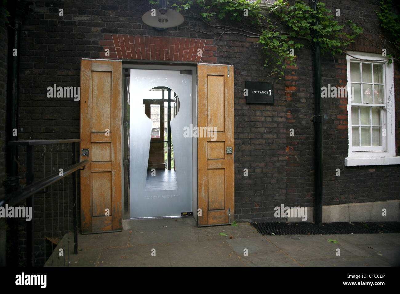 General View GV of the entrance to the Geffrye Museum in Shoreditch, London, England. Stock Photo
