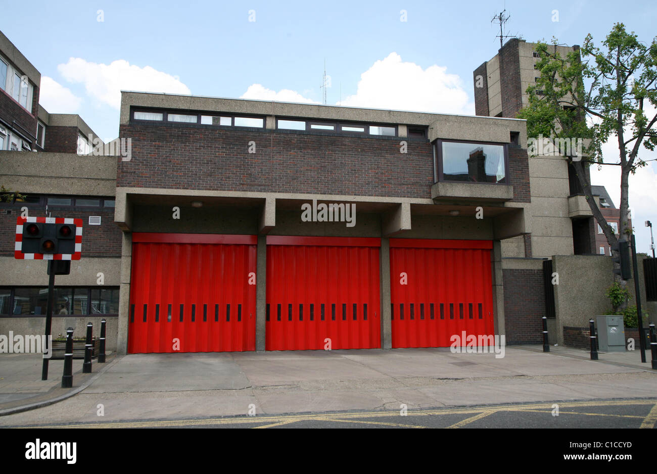 General View GV of Bethnal Green Fire Station in Bethnal Green, London, England. Stock Photo