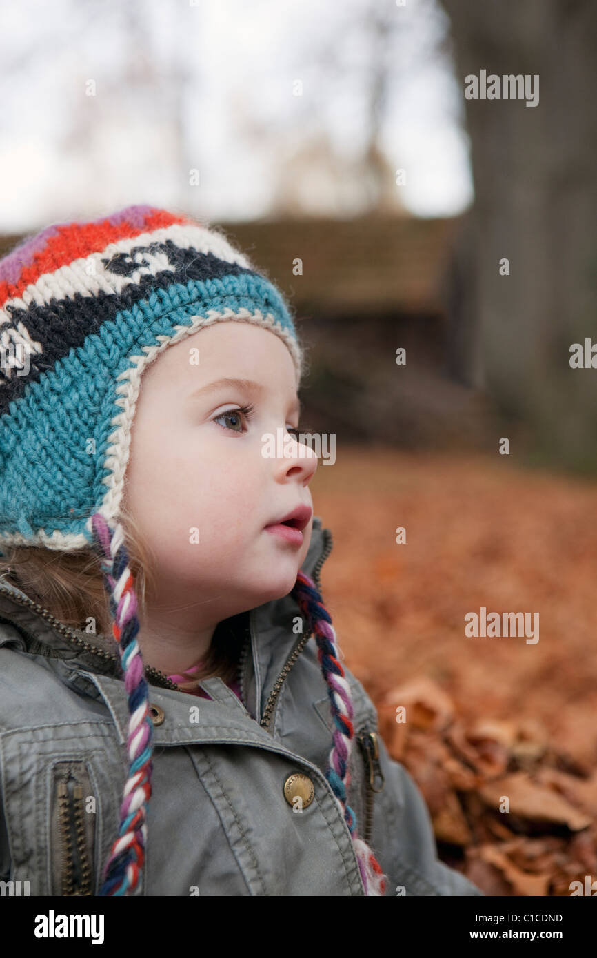 Girl in knitted cap Stock Photo