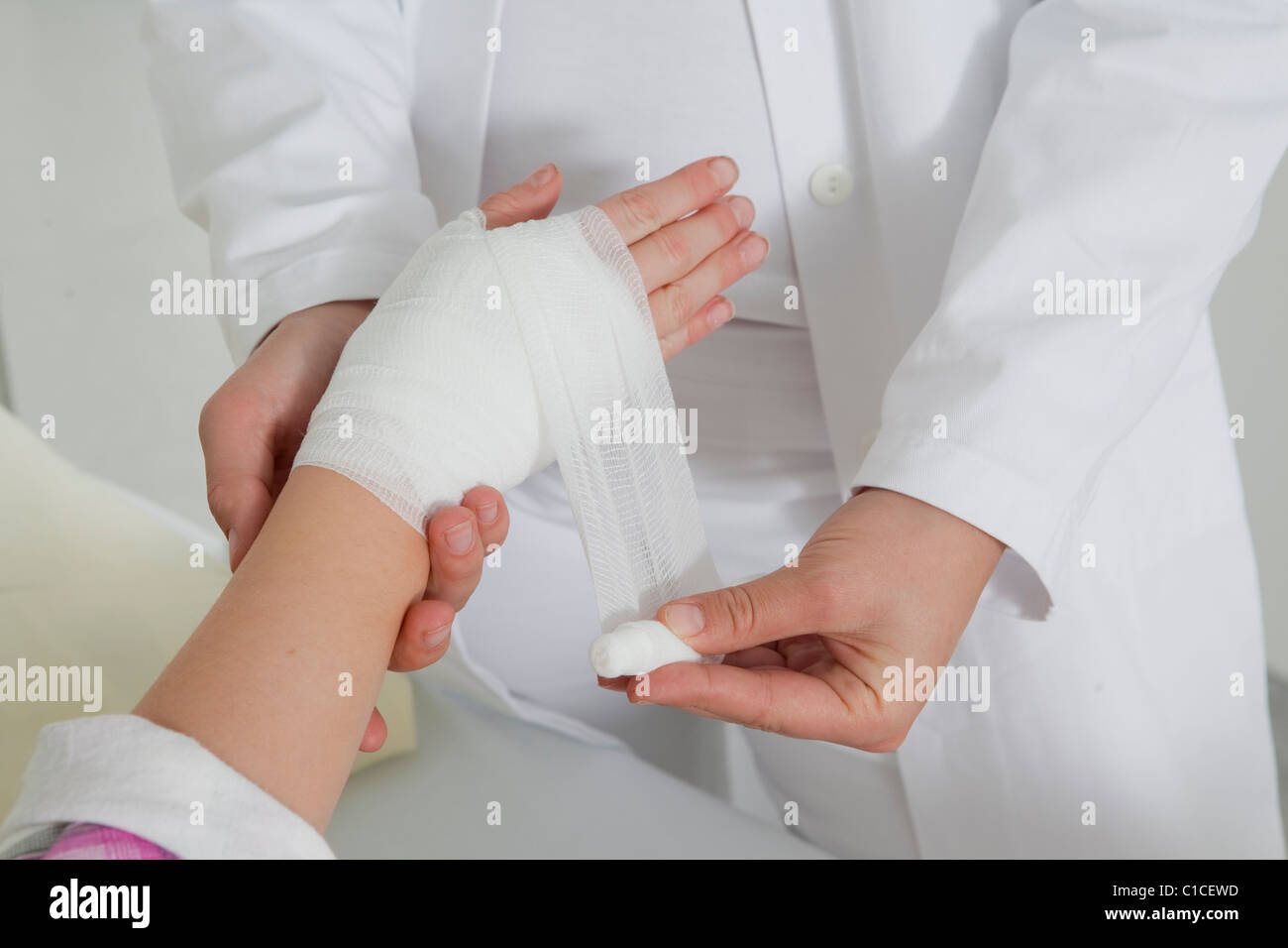 Close up nurse applying a dressing Stock Photo Alamy