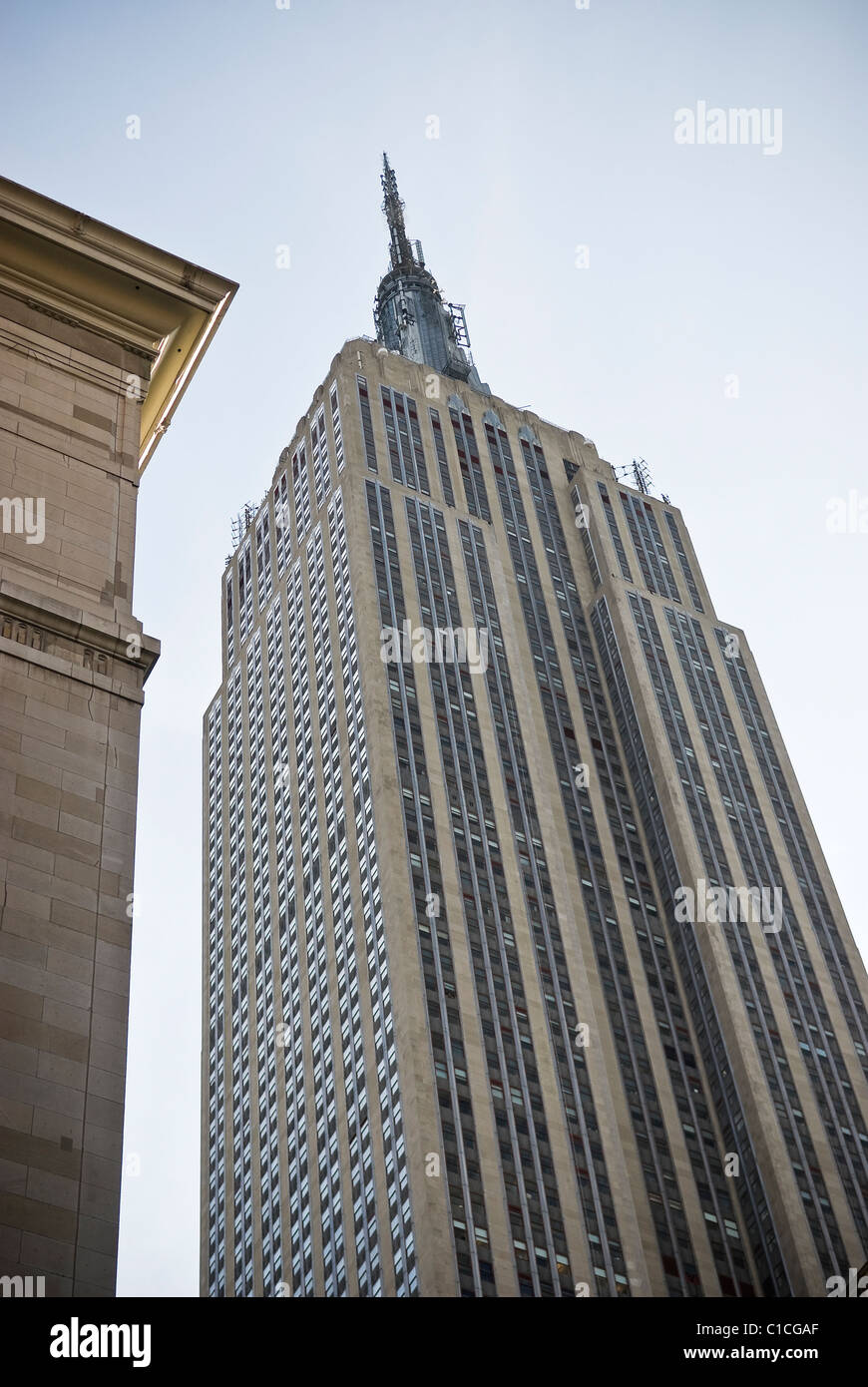 The Empire State Building From Street Level Manhattan New York City Usa Stock Photo Alamy