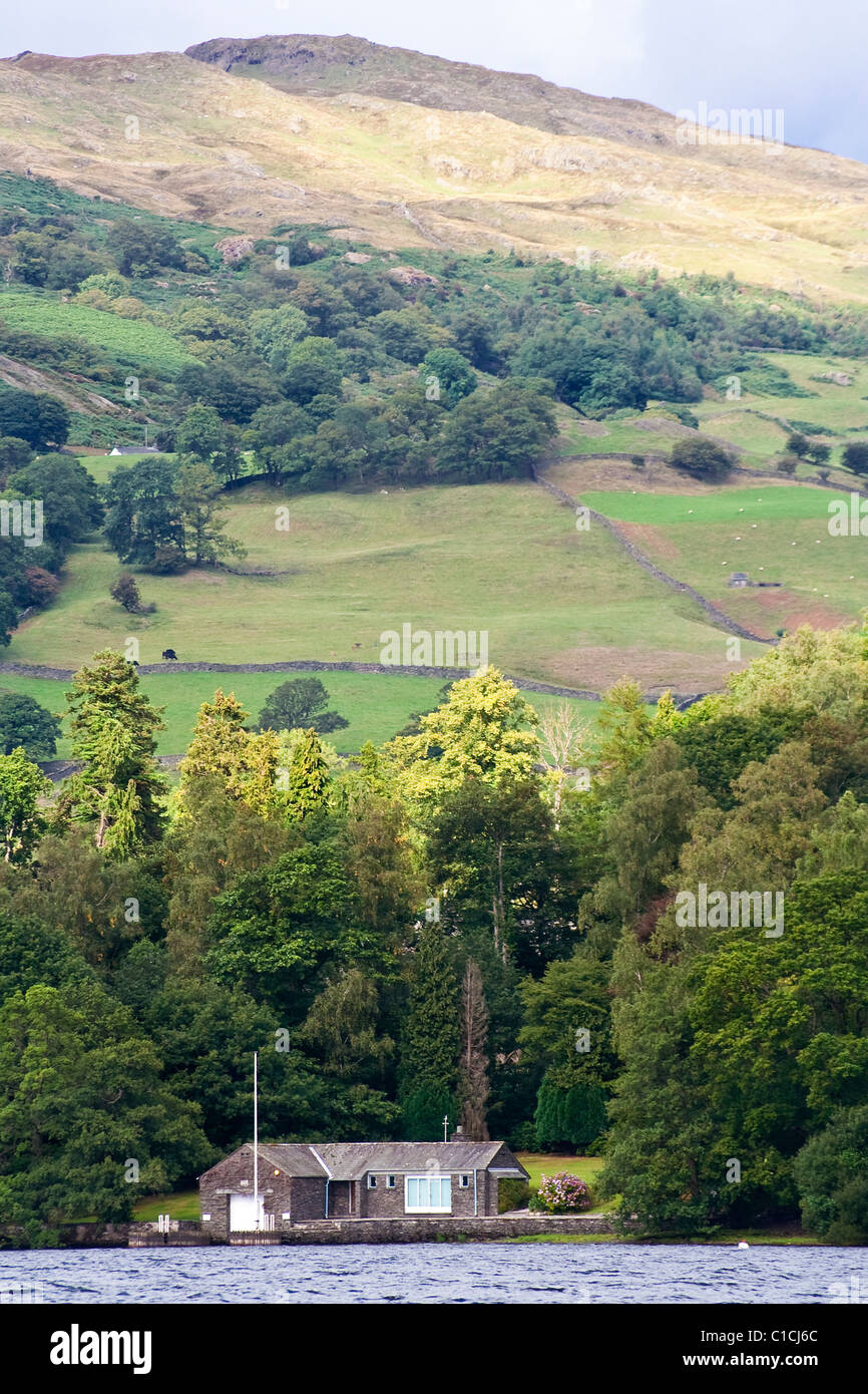 Boat House at the bottom of the hill Stock Photo Alamy