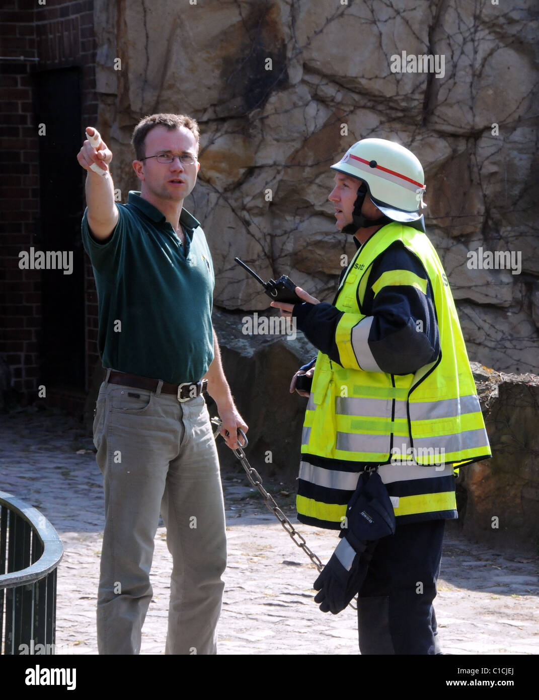 Keeper Rescuer An animal keeper and a member of the rescue team of the Berlin Fire ...