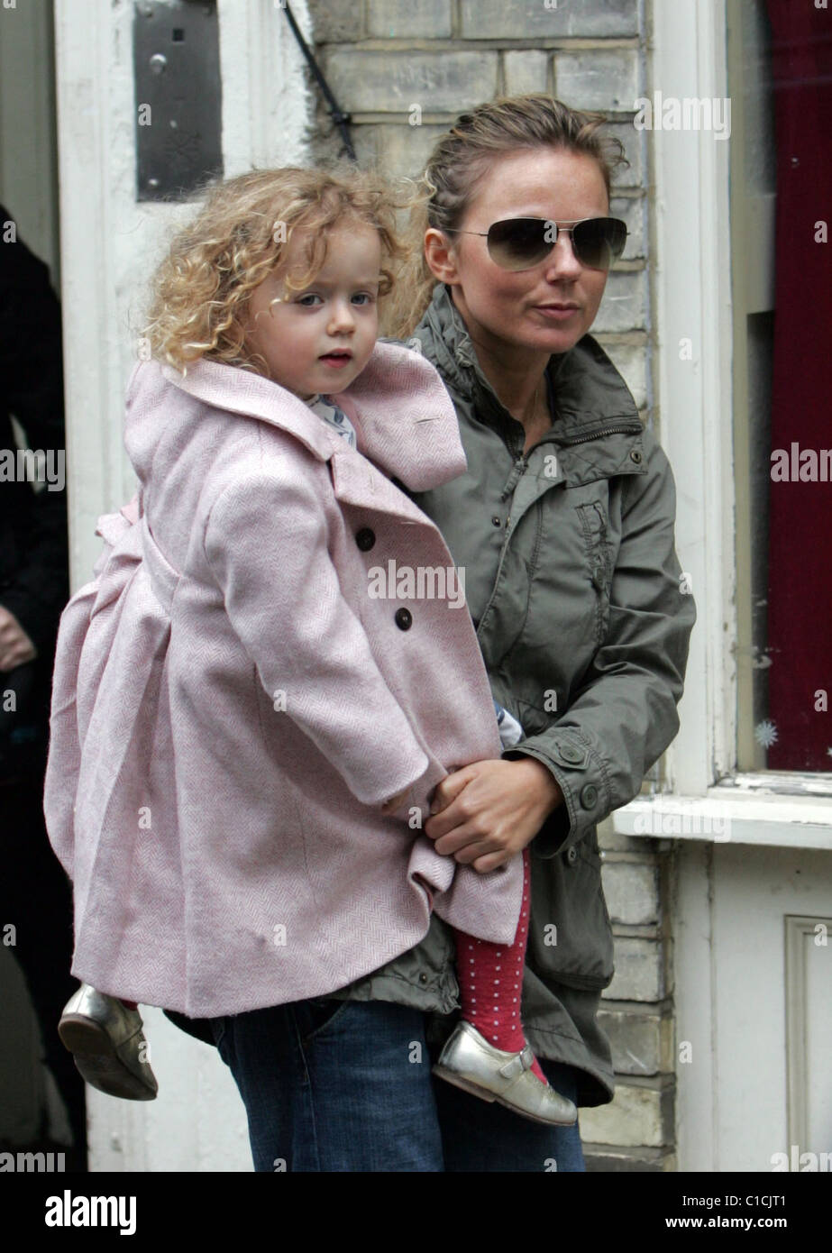 Geri Halliwell out and about with her daughter Bluebell Madonna and a