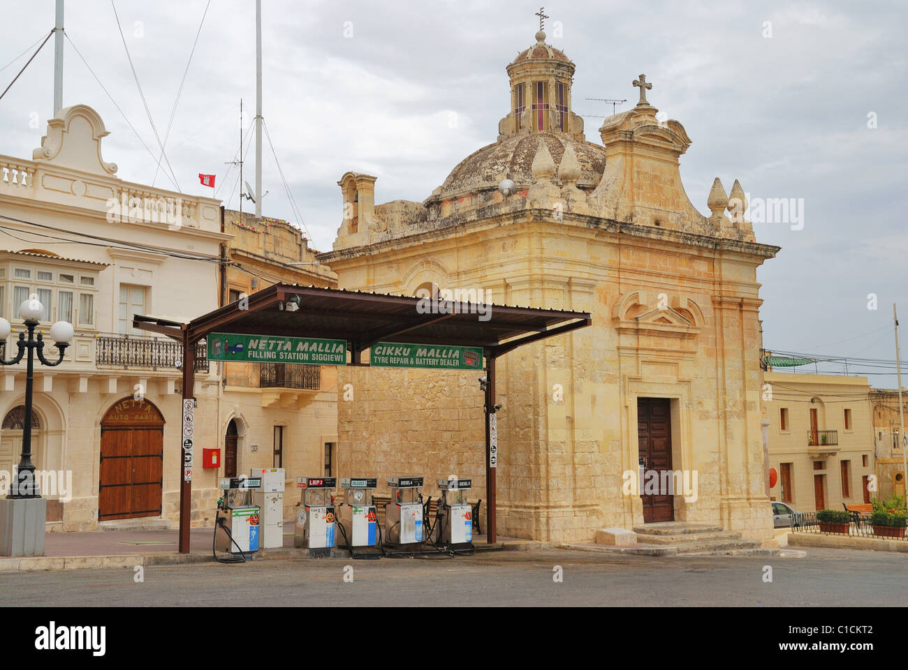 Petrol Station Siggiewi, Malta Stock Photo Alamy