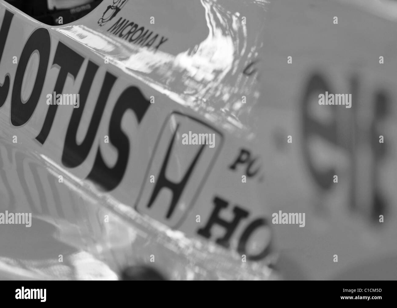 Ayrton Senna's Lotus F1 car at the 2010 F1 Grand Prix Ball Stock Photo