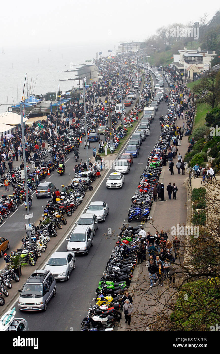 The annual 'Southend Shakedown', a mass motorbike ride in aid of the