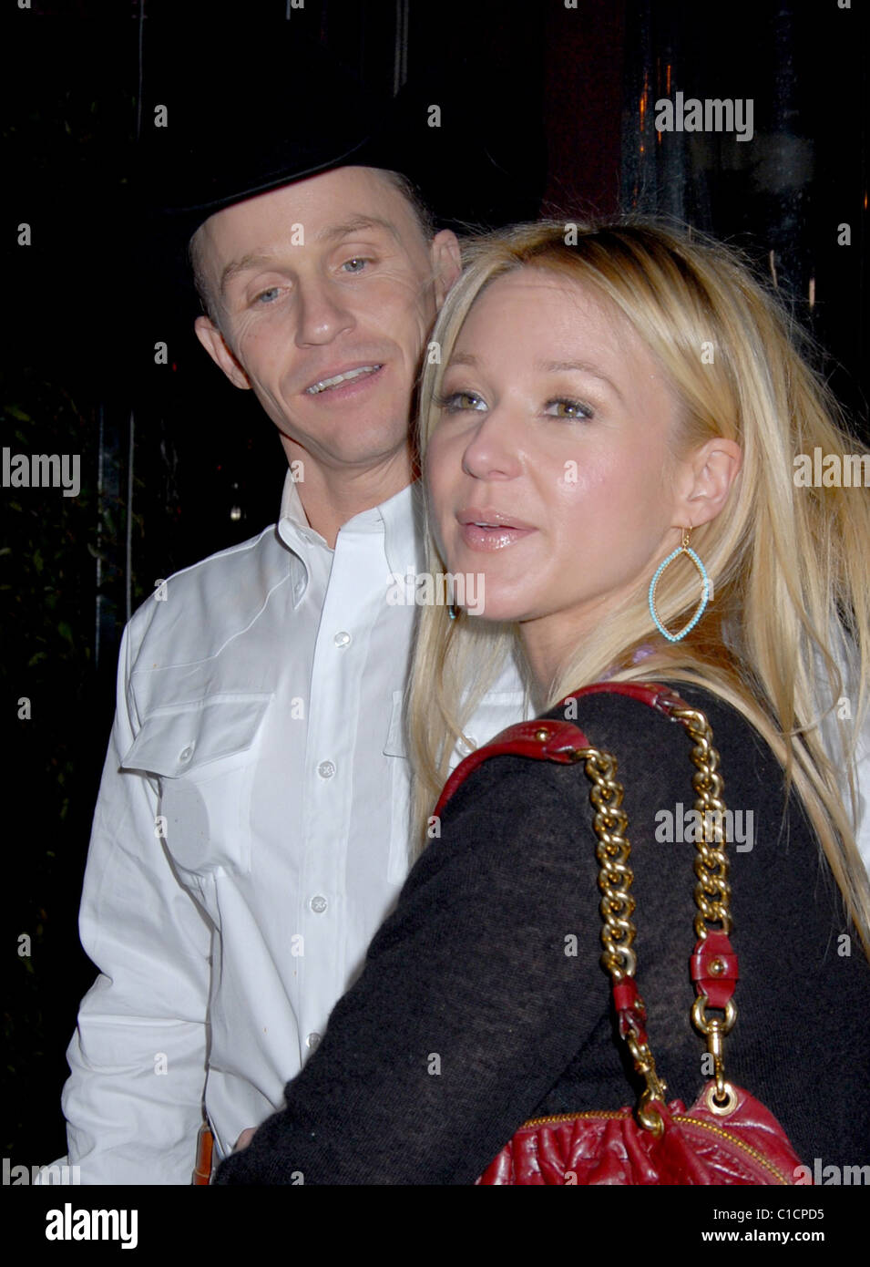 Jewel Kilcher and husband Ty Murray announce that they are trying to start a family after dinner at Il Sole Los Angeles, Stock Photo