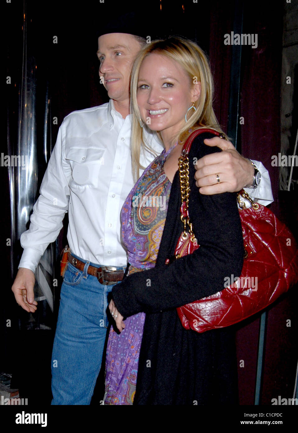 Jewel Kilcher and husband Ty Murray announce that they are trying to start a family after dinner at Il Sole Los Angeles, Stock Photo