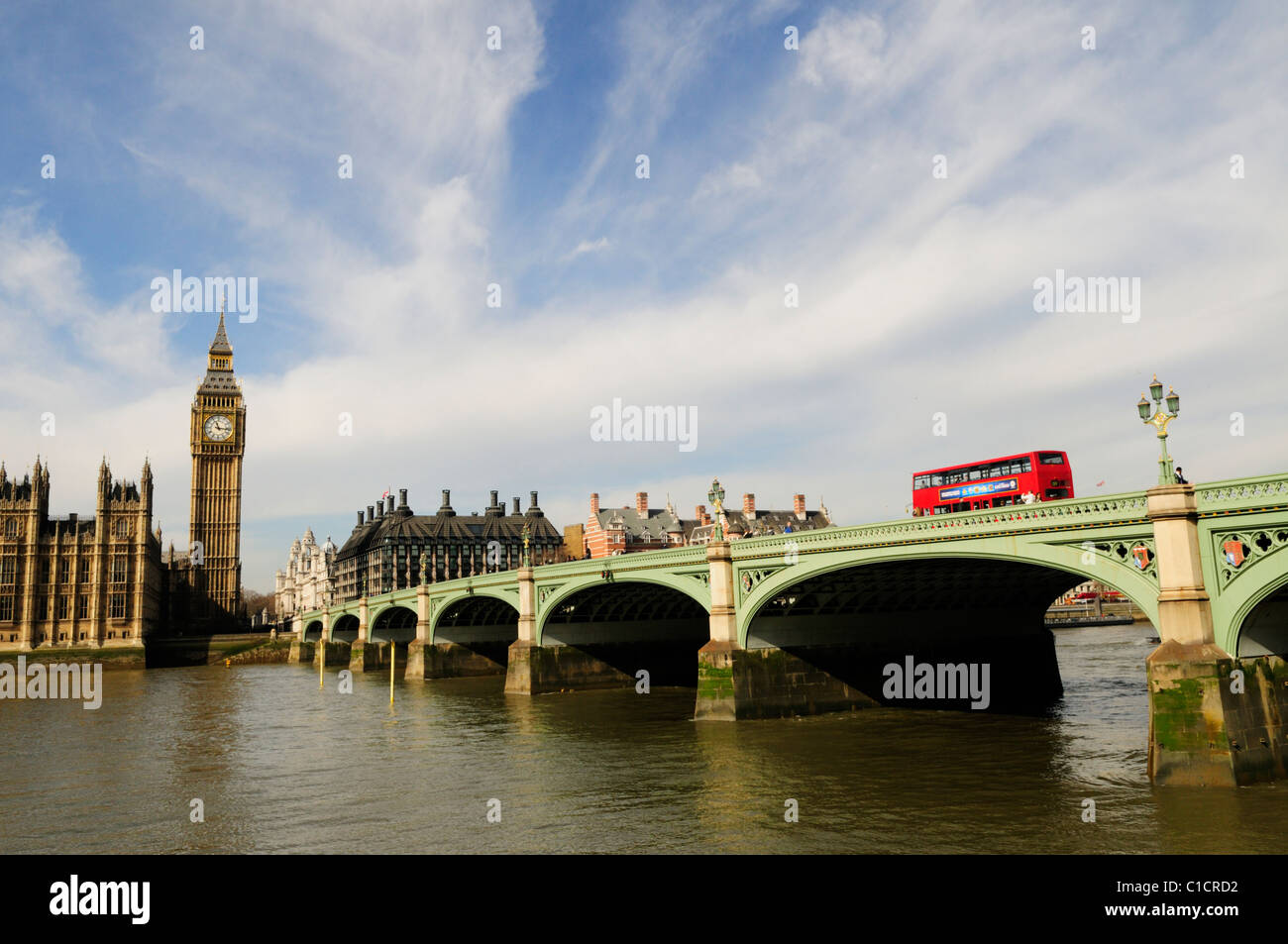 Westminster Bridge and Big Ben, London, England, UK Stock Photo