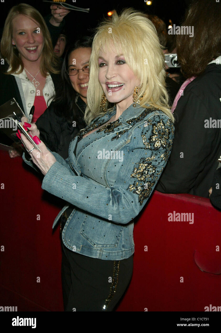 Dolly Parton after the preview performance of her Broadway Musical