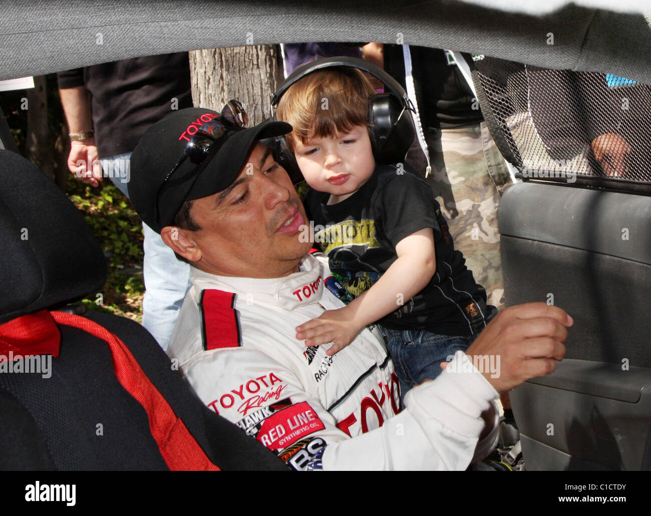 Carlos Mencia, Lucas Pablo Mencia The Toyota Pro/Celeb Race Day at the