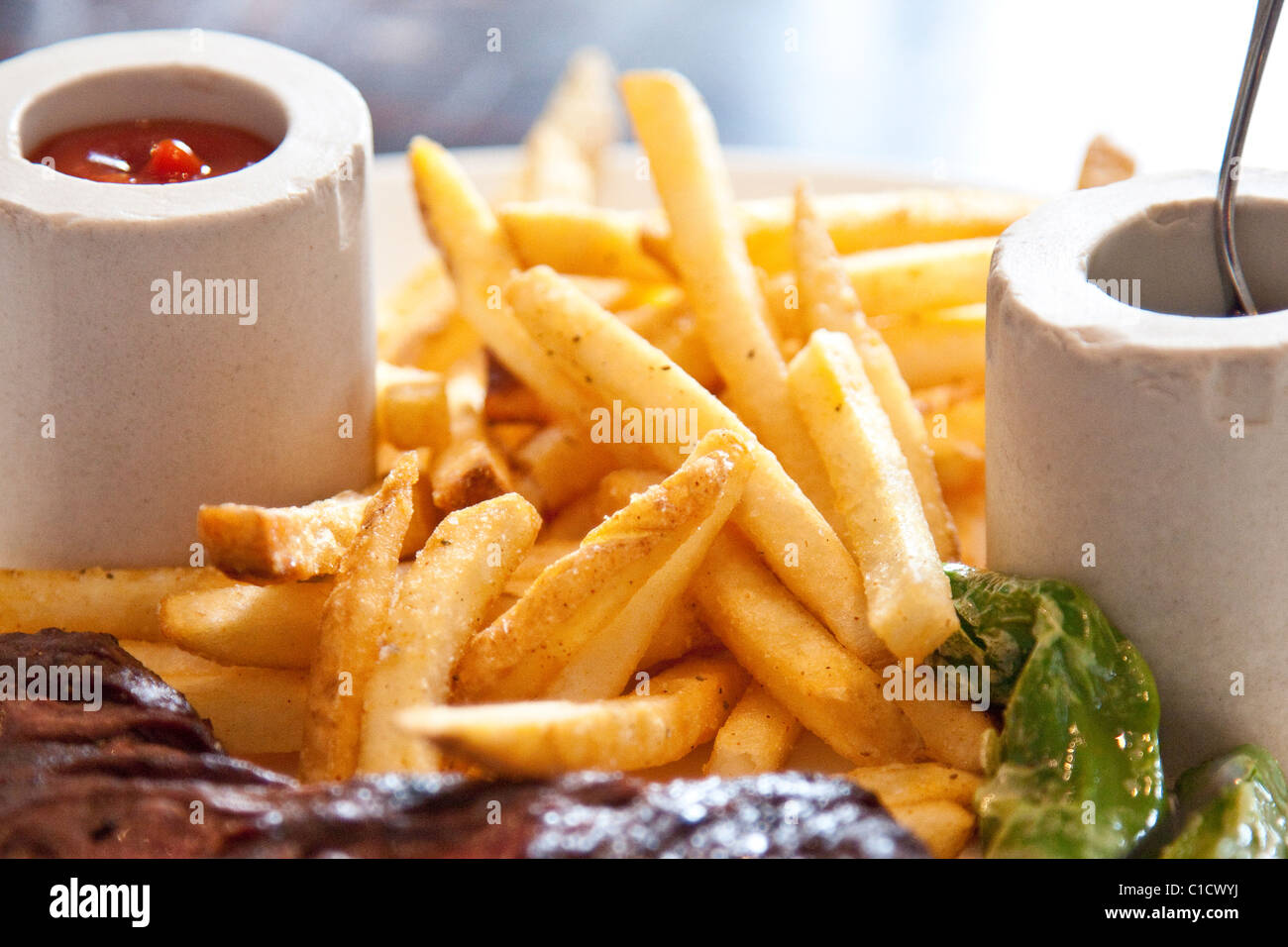 French fries, J&G Steakhouse at the W Hotel, Washington DC Stock Photo