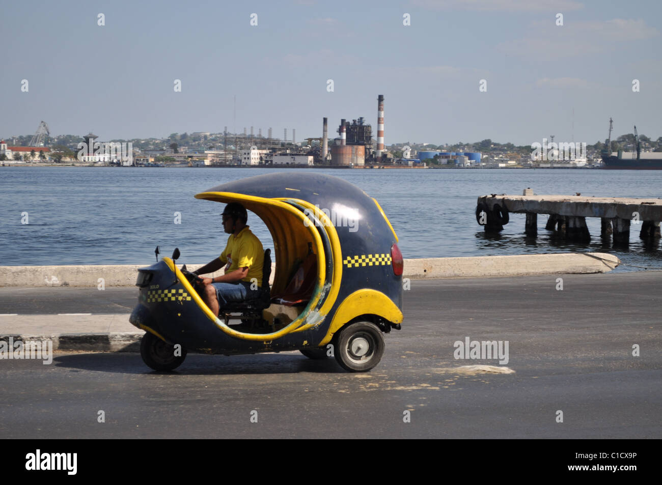 Cocotaxi in La Habana Harbour Stock Photo