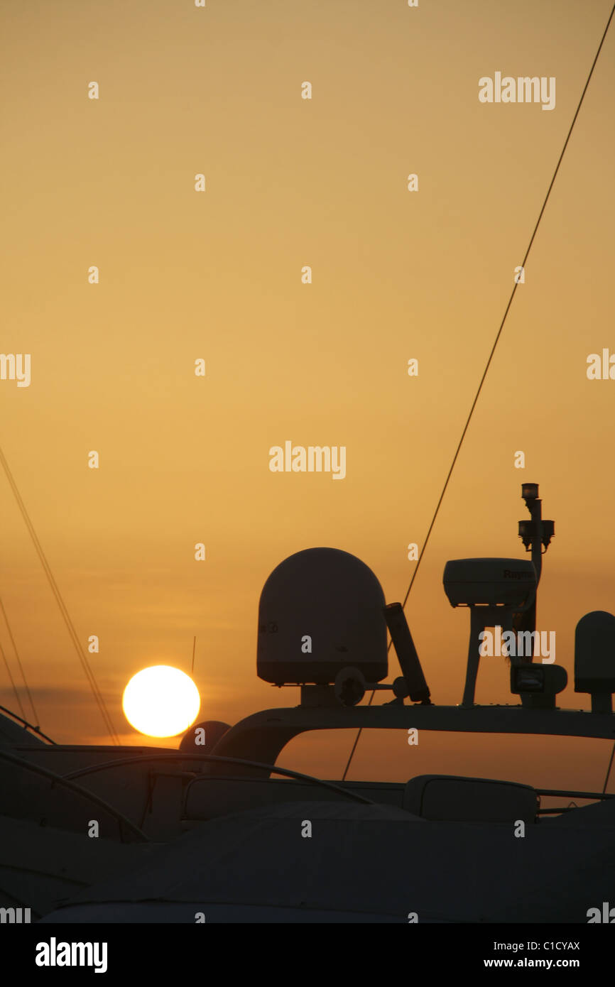 radar system equipment on boat Stock Photo Alamy