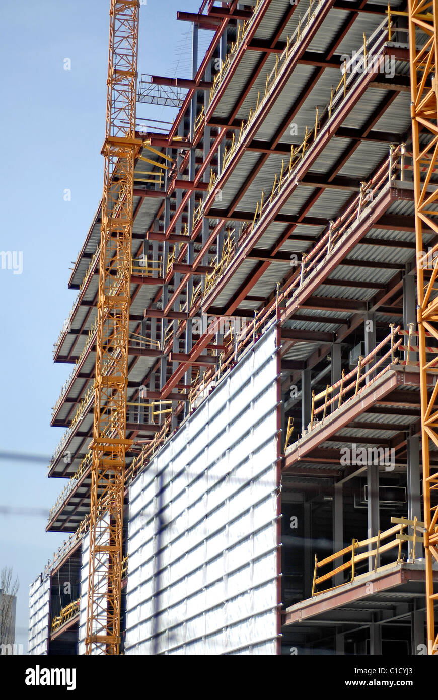 construction of big building in the Ukraine Stock Photo - Alamy