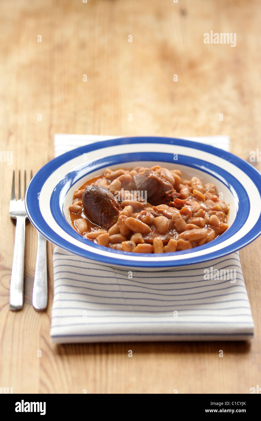 Traditional French Cassoulet stew Stock Photo