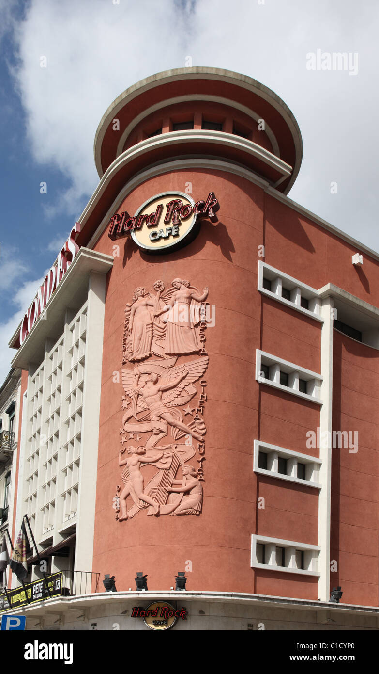 Hard Rock Cafe, Avenida da Liberdade, Lisbon, Portugal Stock Photo