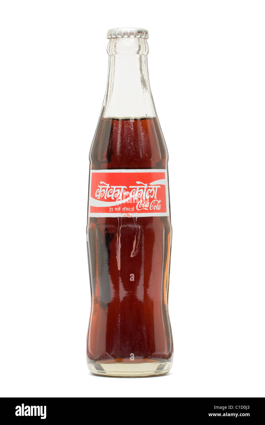 Nepalese Coca-Cola bottle Stock Photo