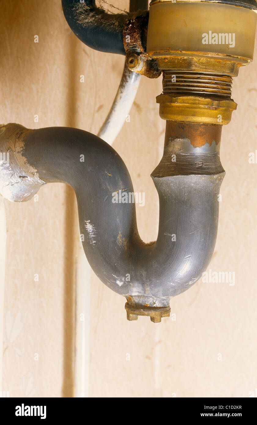 U Bend Pipe Under Sink Stock Photo 35322891 Alamy