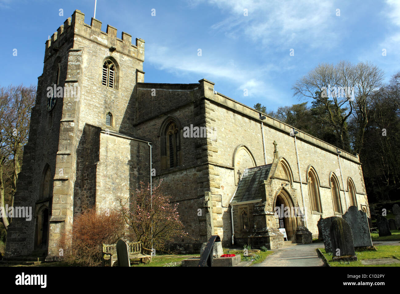 St James Church Clapham Ingleborough a Norman Church originally dedicated to St Michael Stock Photo
