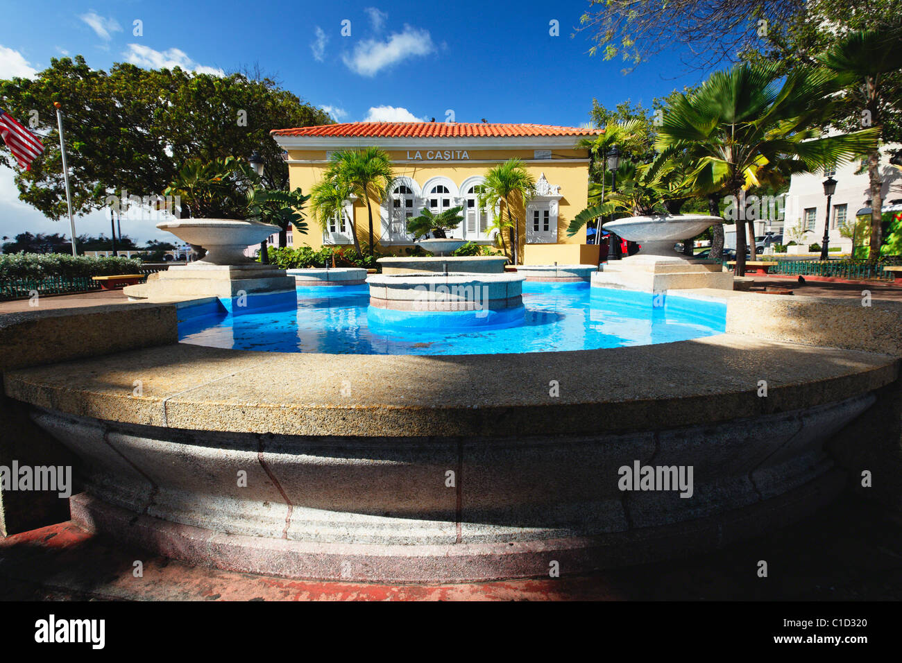 La Casita Tourist Information Center Building in San Juan Harbor, Puerto Rico Stock Photo