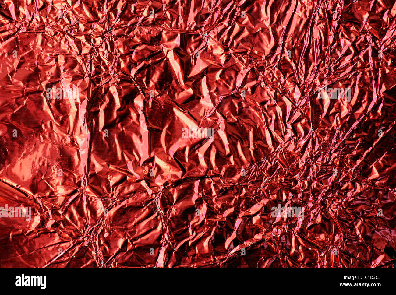 Red Aluminum Foil Crumpled Stock Photo 28298182