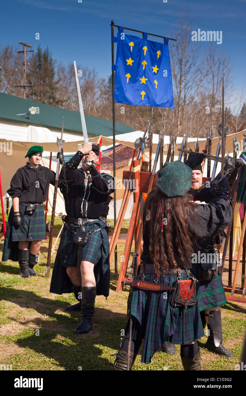 Swordsman practicing their craft at the Sonora California Celtic Faire