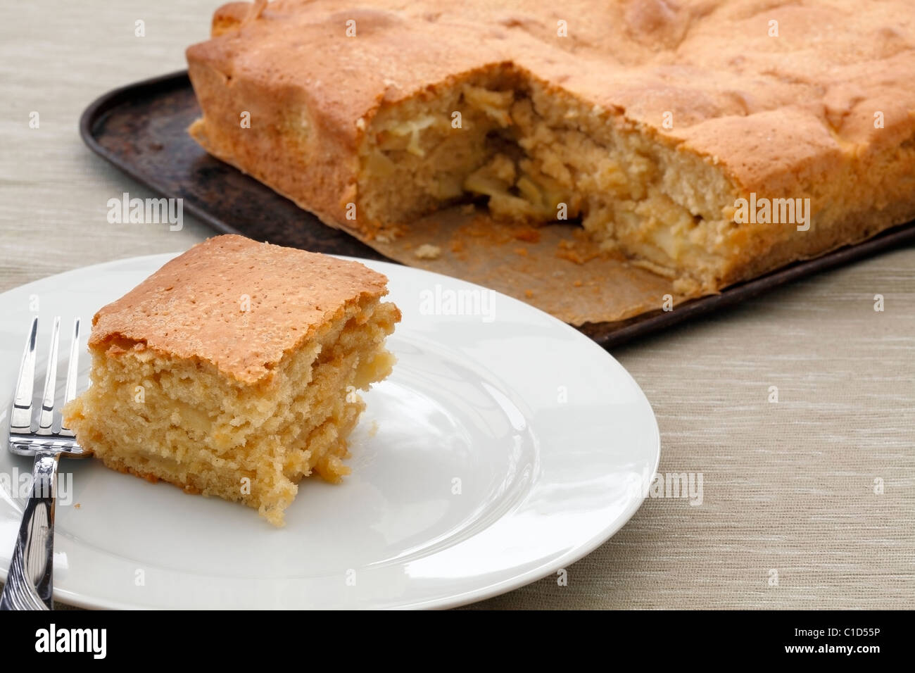 Apple tray bake Stock Photo
